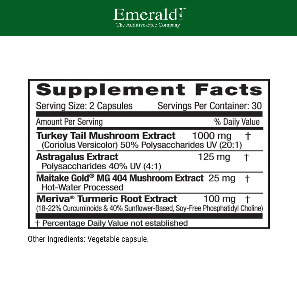 Emerald Labs Deep Immune Health capsules for convenient daily intake.