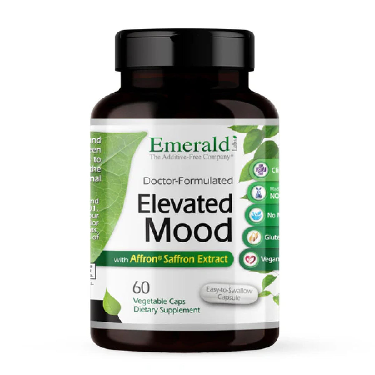 Emerald Labs Elevated Mood bottle front view for daily calm support