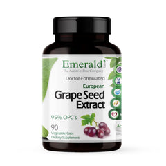 Emerald Labs European Grape Seed Extract bottle highlighting antioxidant support for daily wellness