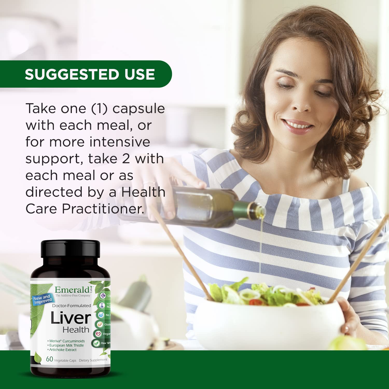 Emerald Labs European milk thistle extract highlights traditional liver support.