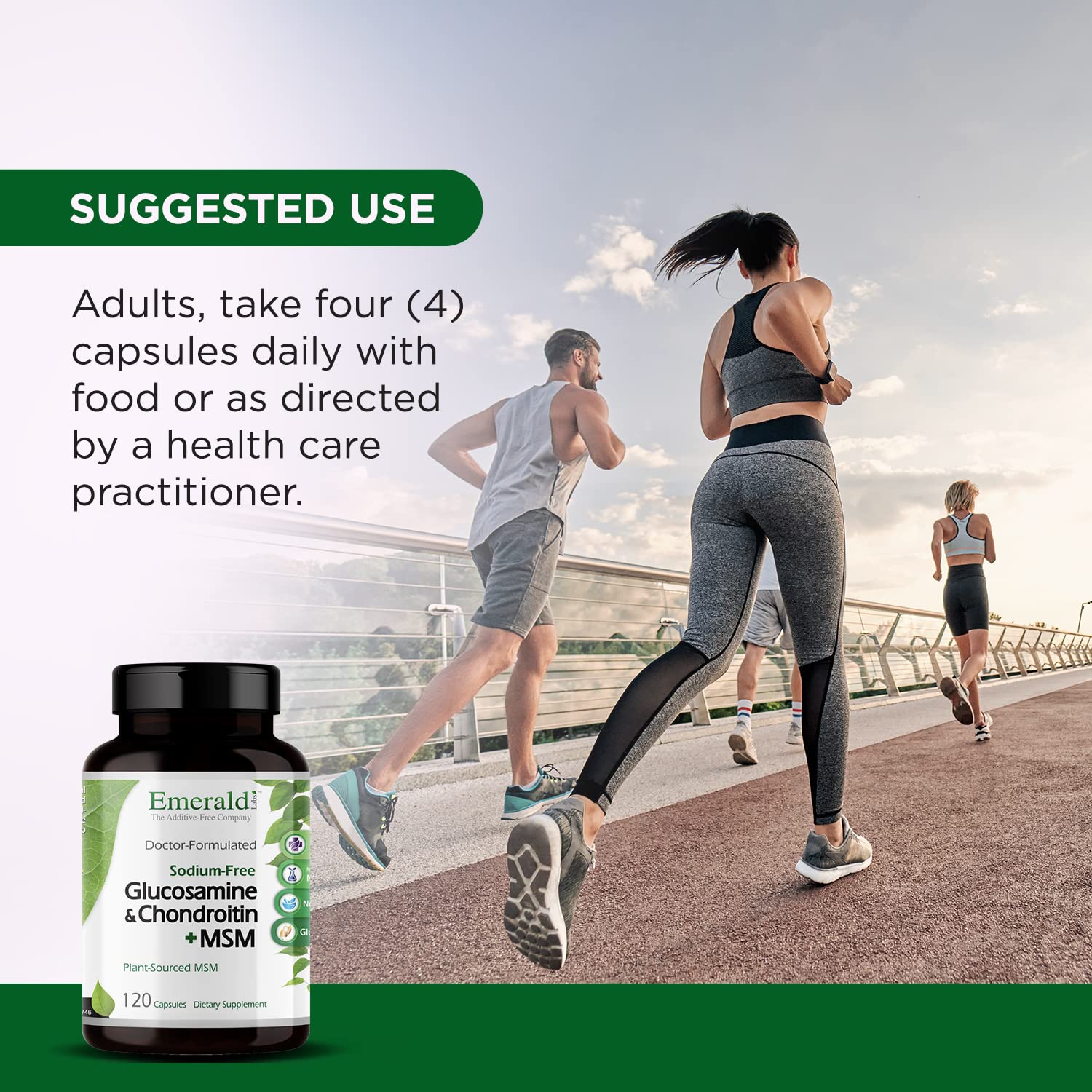 Emerald Labs packaging displays gluten-free certification for peace of mind