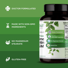 Emerald Labs nutrition facts panel highlights 1350 mg glucosamine per serving for cartilage support