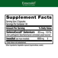 Emerald Labs HashiMune capsules close-up highlighting selenium-rich formula.