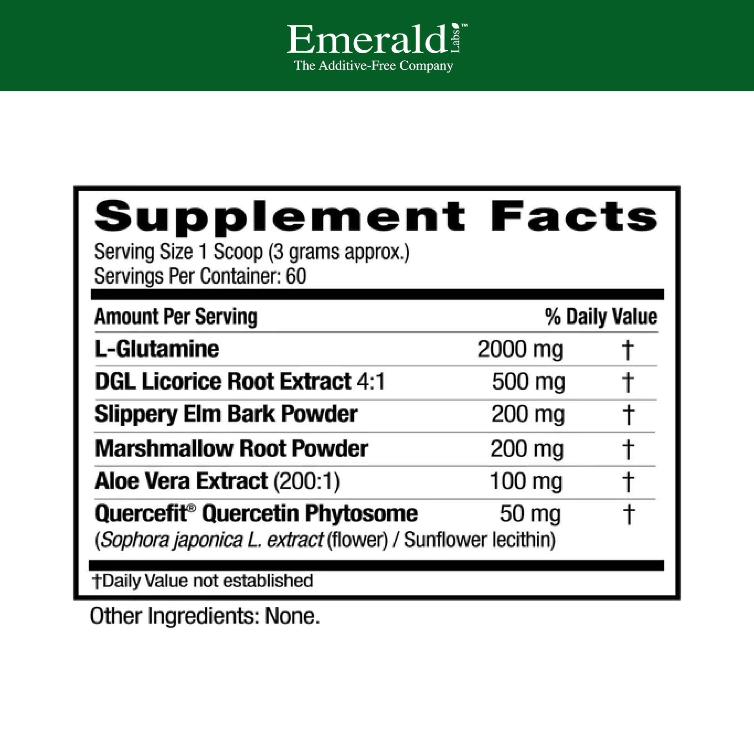 Emerald Labs Leaky Gut Health aloe vera capsules shown for gentle daily digestion