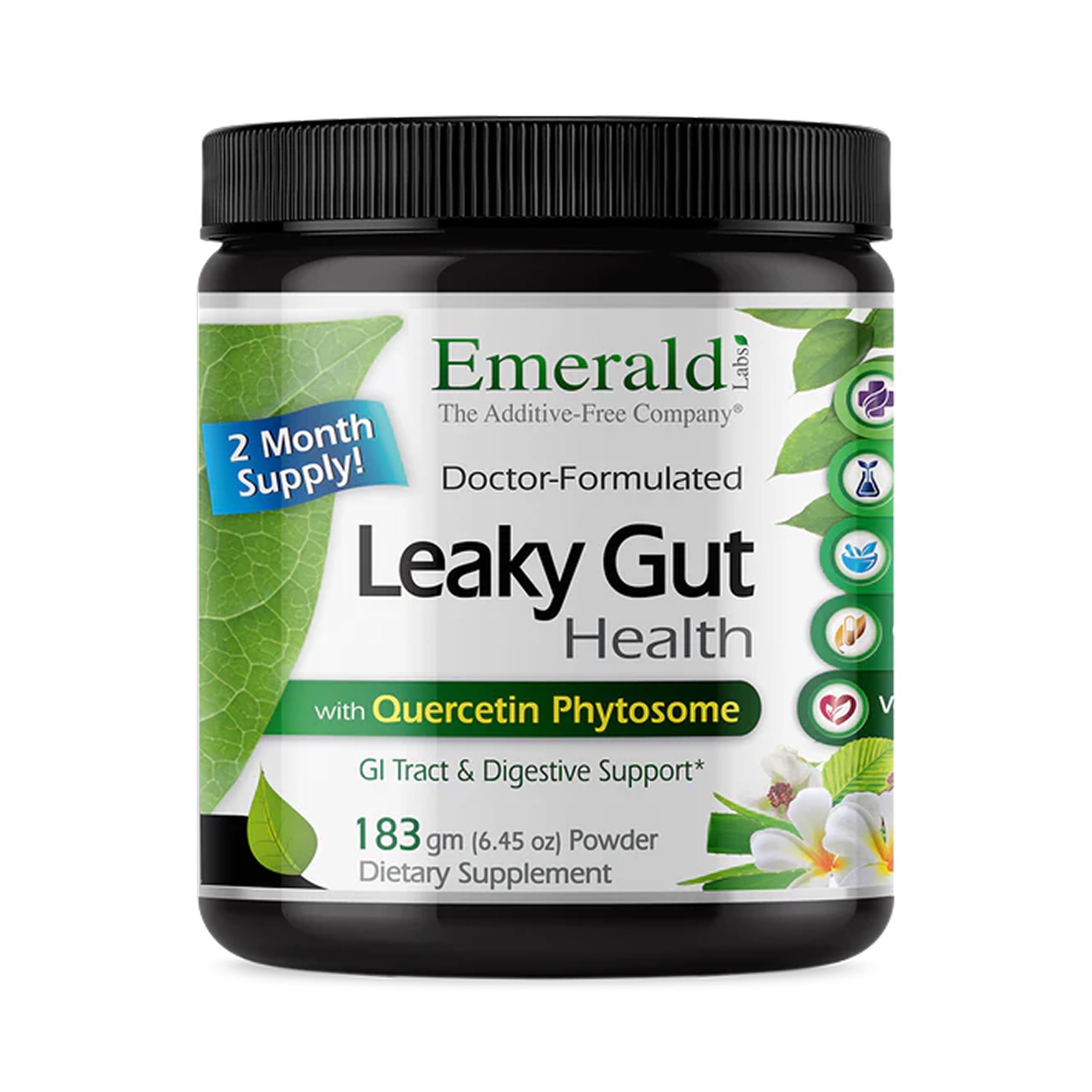 Emerald Labs Leaky Gut Health bottle with DGL licorice for digestive support