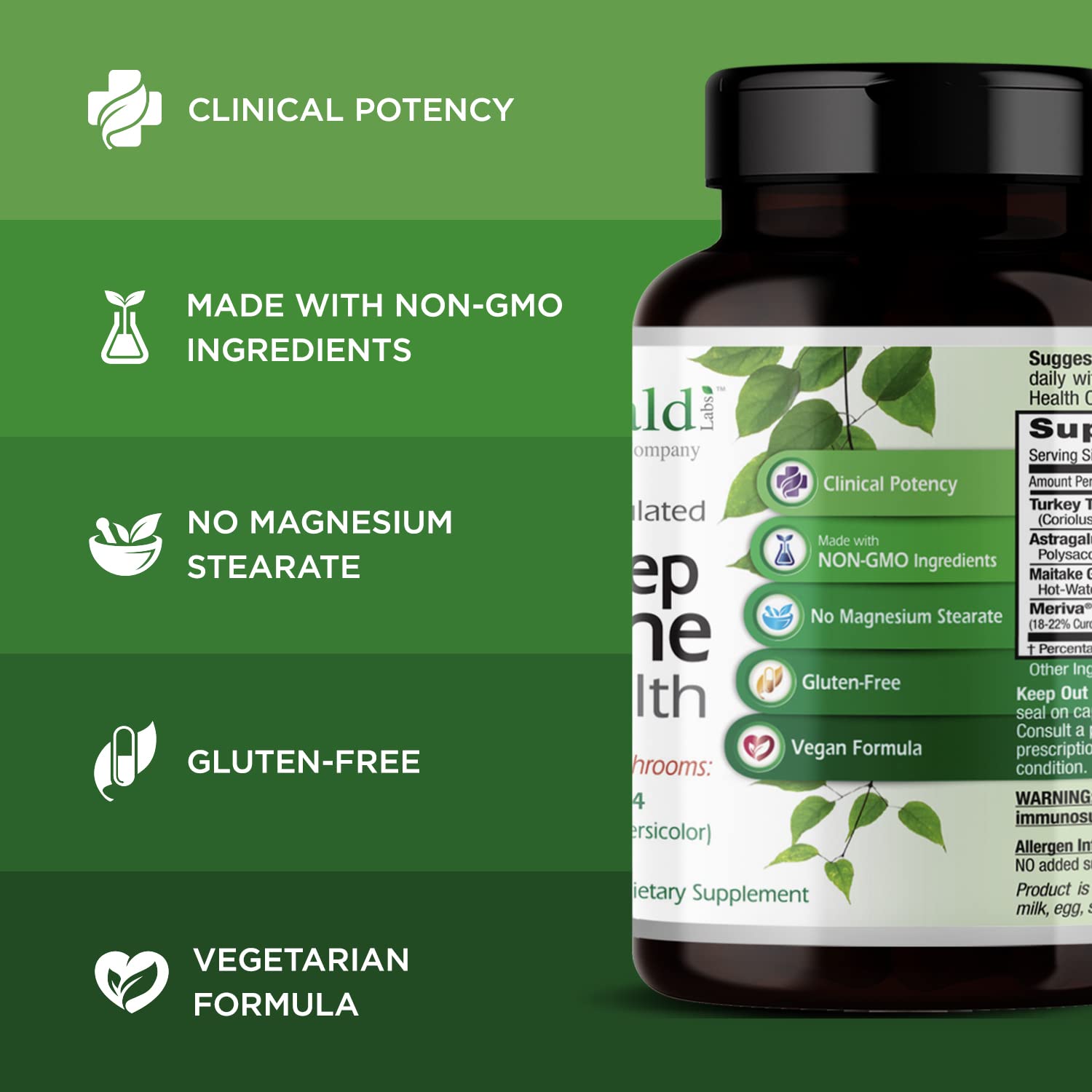 Maitake Gold mushrooms extract featured in the formula.