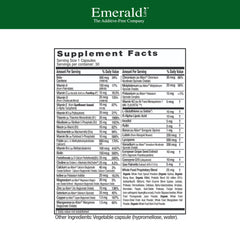 Emerald Labs 1-Daily Multi tablets close-up, convenient daily nutrition for busy men.