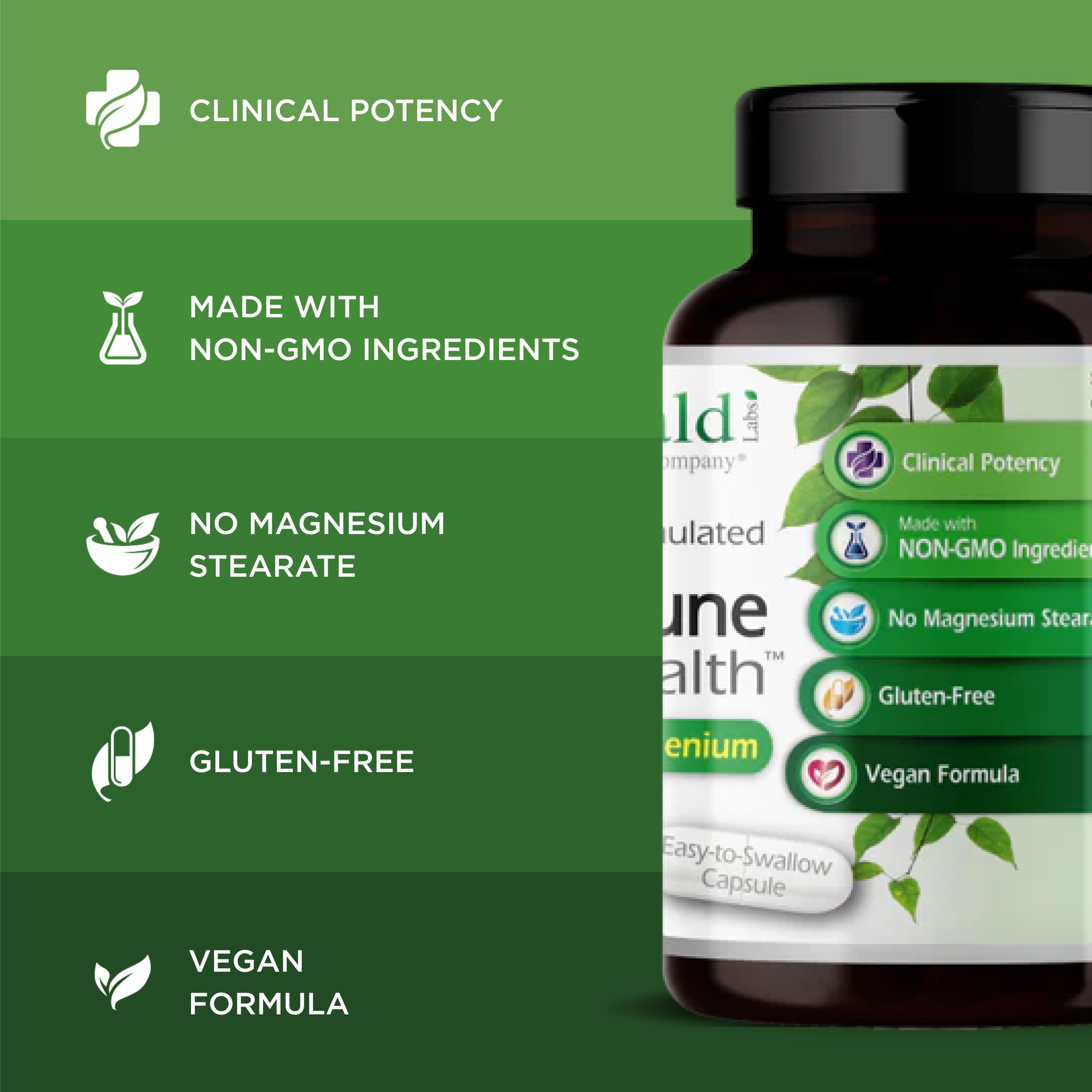 Emerald Labs HashiMune bottle cap close-up with myo-inositol detail.