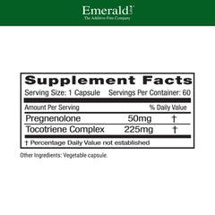 Emerald Labs Pregnenolone 50mg capsules for brain health support and immune vitality