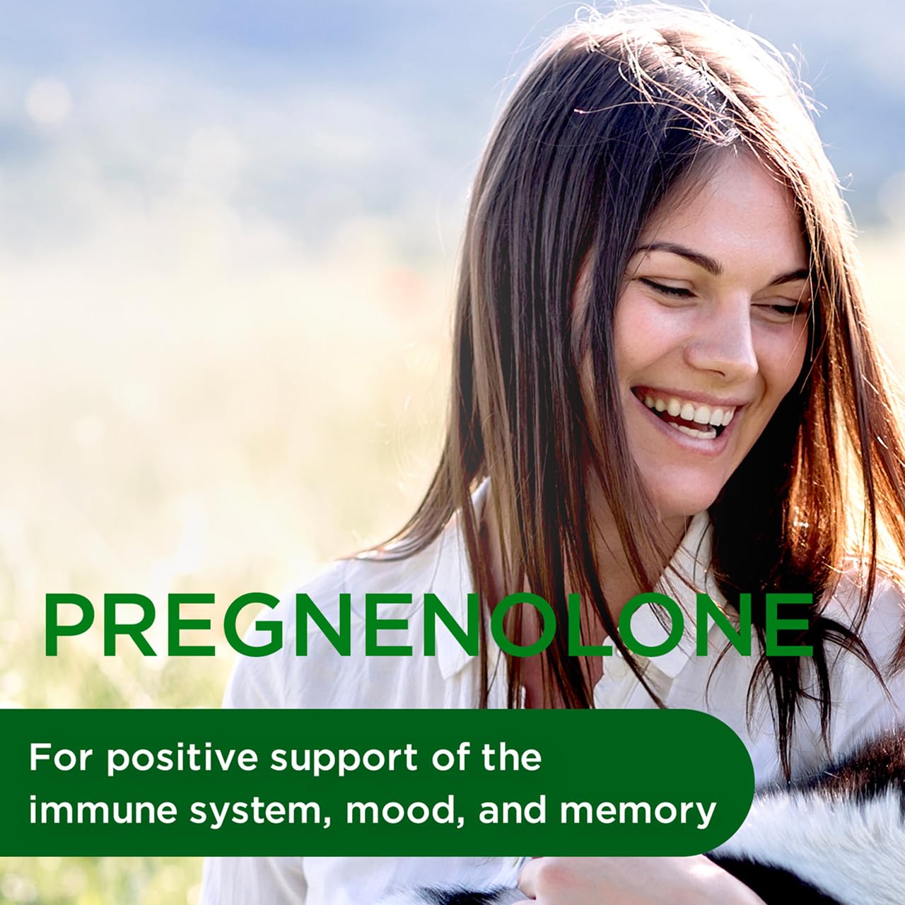 Detailed label of Emerald Labs Pregnenolone DHEA emphasizing additive-free formulation.