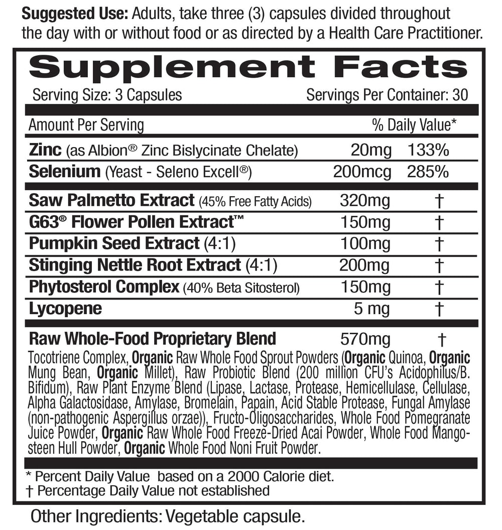 Emerald Labs Prostate Health capsules close-up highlighting capsule texture and form