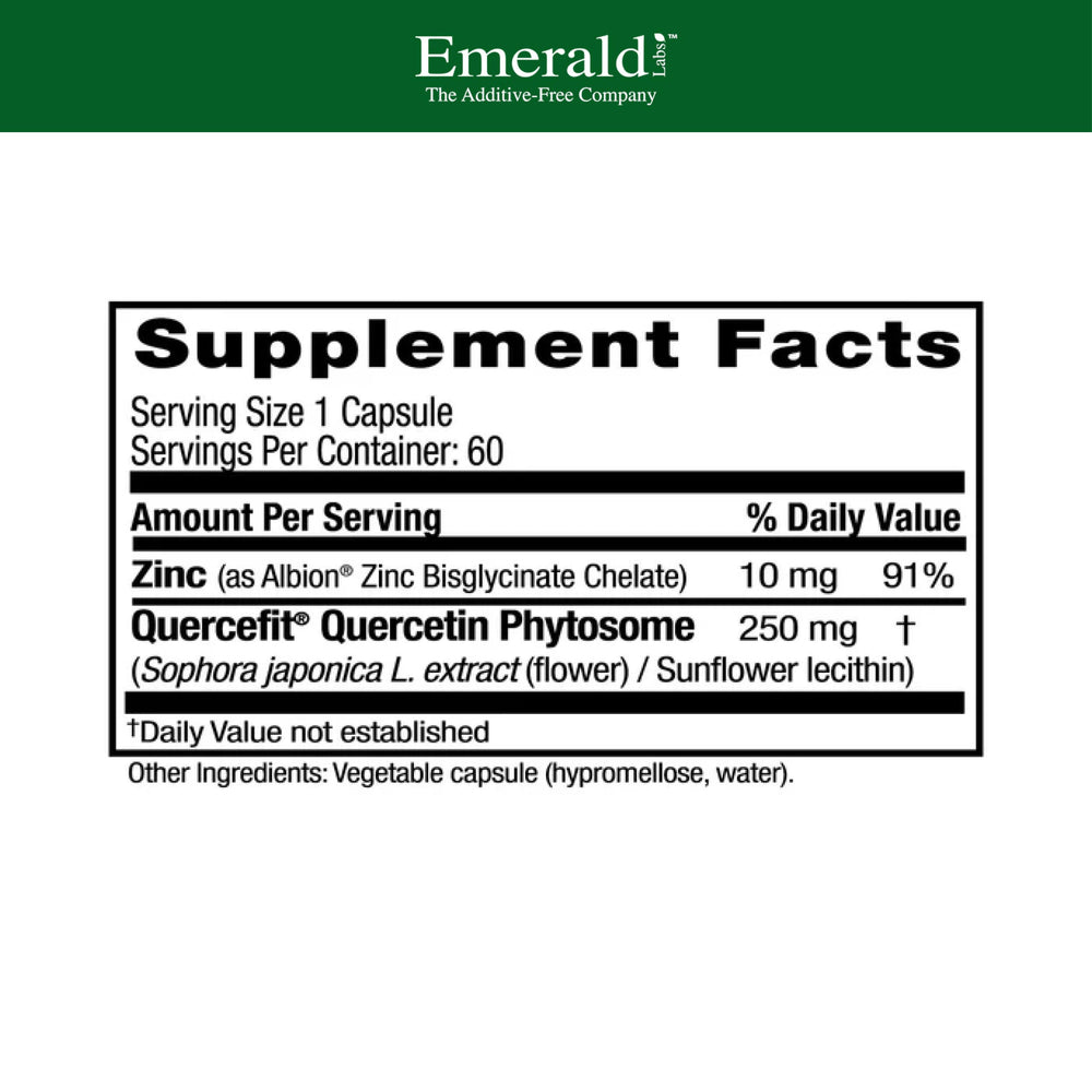Emerald Labs Quercetin Phytosome Plus capsules for daily antioxidant support