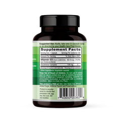Close-up of Emerald Labs Vitamin D3 capsules designed for vegetarian use.
