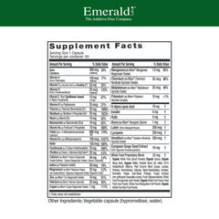 Emerald Labs Women's 1-Daily Multi capsules close-up ready for everyday wellness.