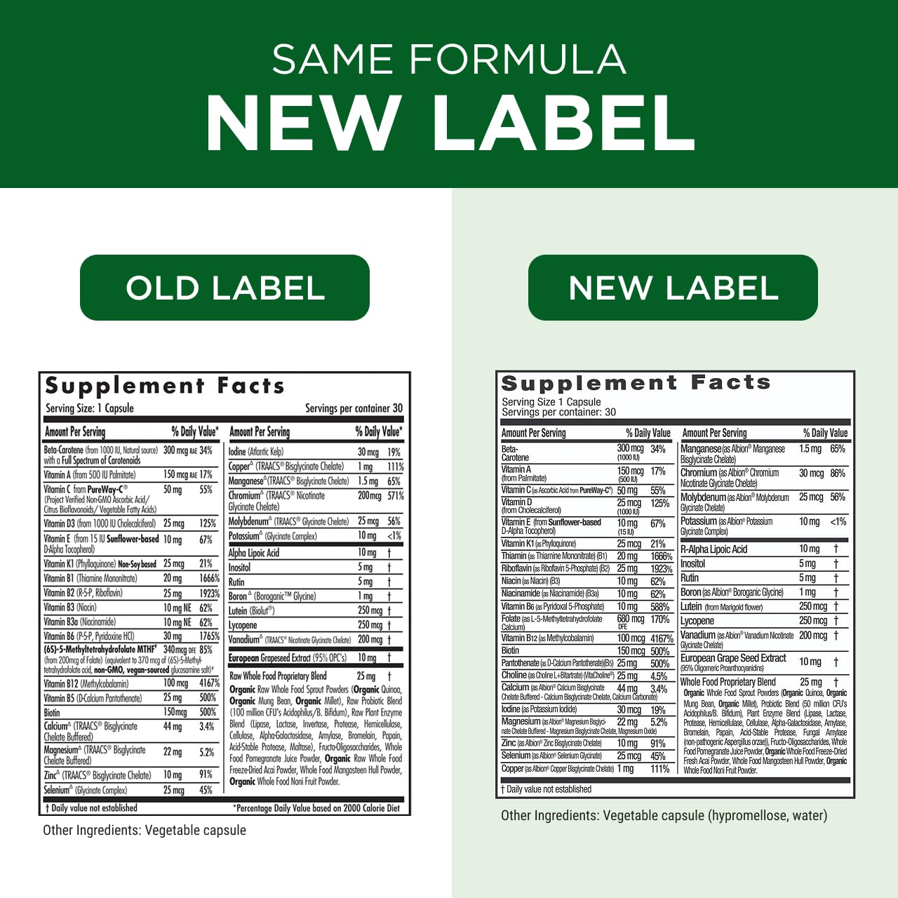 EMERALD LABS Women's 1-Daily Multi packaging on table for easy reference