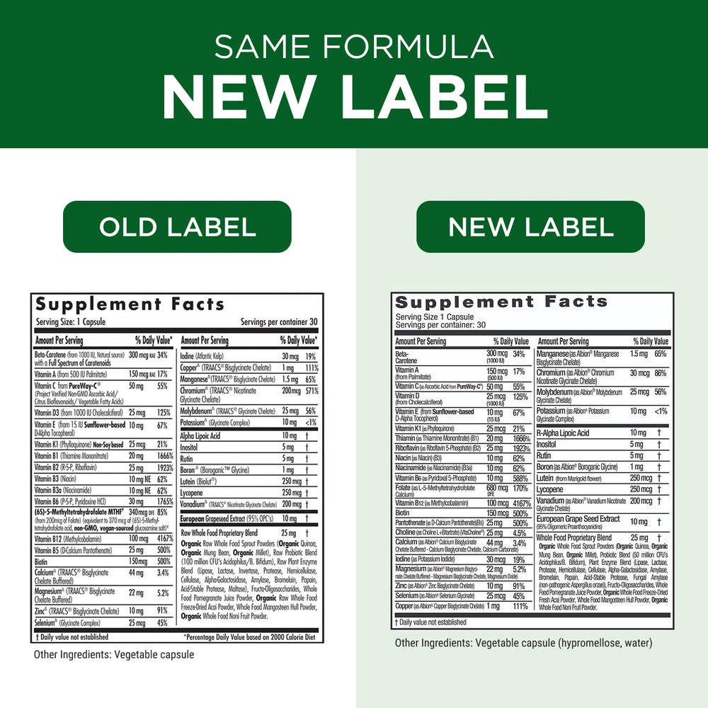 EMERALD LABS Women's 1-Daily Multi packaging on table for easy reference