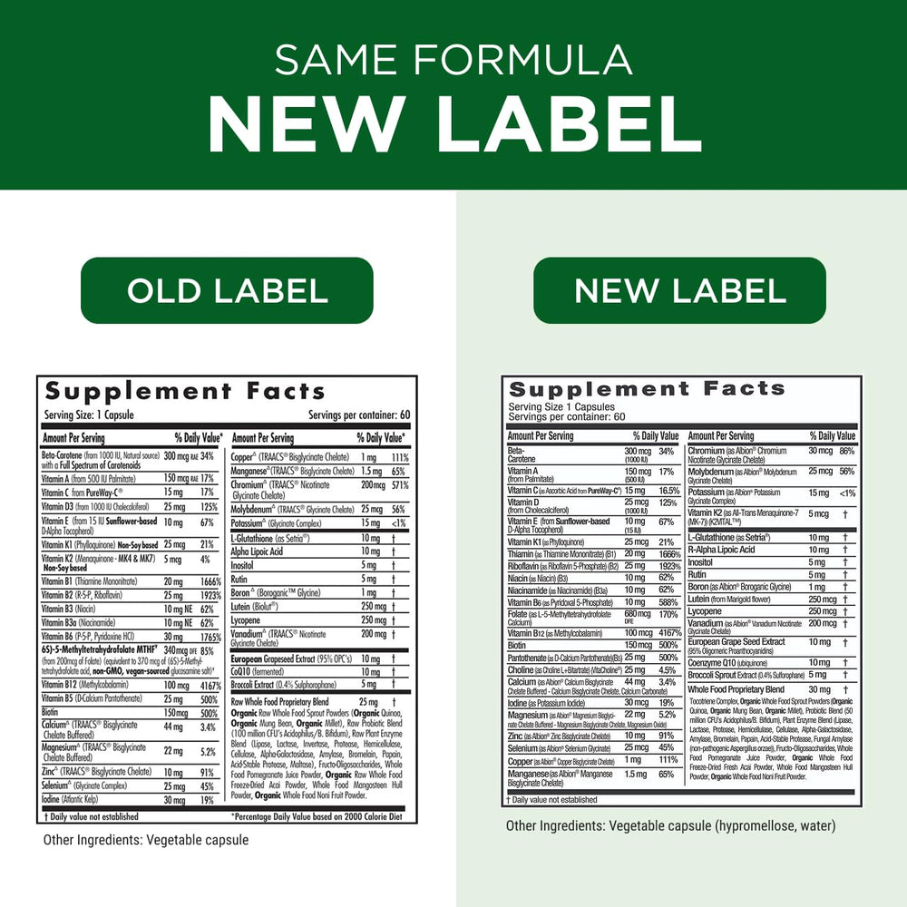 EMERALD LABS daily dose close-up shows one-a-day convenience.