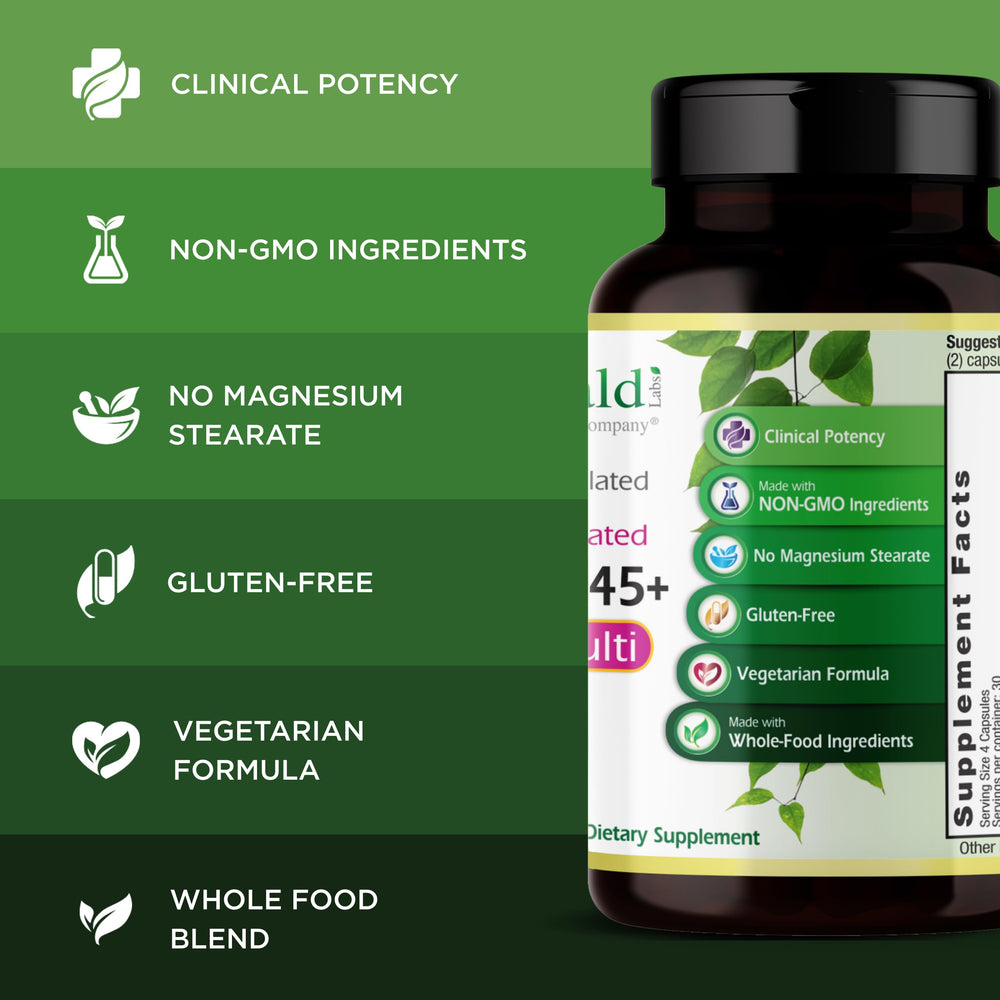Emerald Labs Women's 45+ multivitamin pouring capsules image