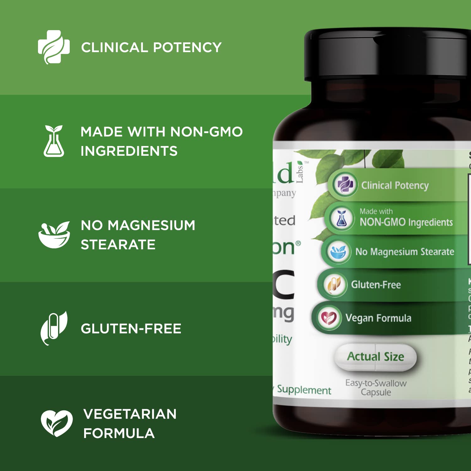Cápsulas Emerald Labs Zinc 25mg para absorción eficaz y soporte diario.