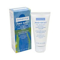 Emerita Progest cream bottle for daily skin application, paraben-free and purity-tested.