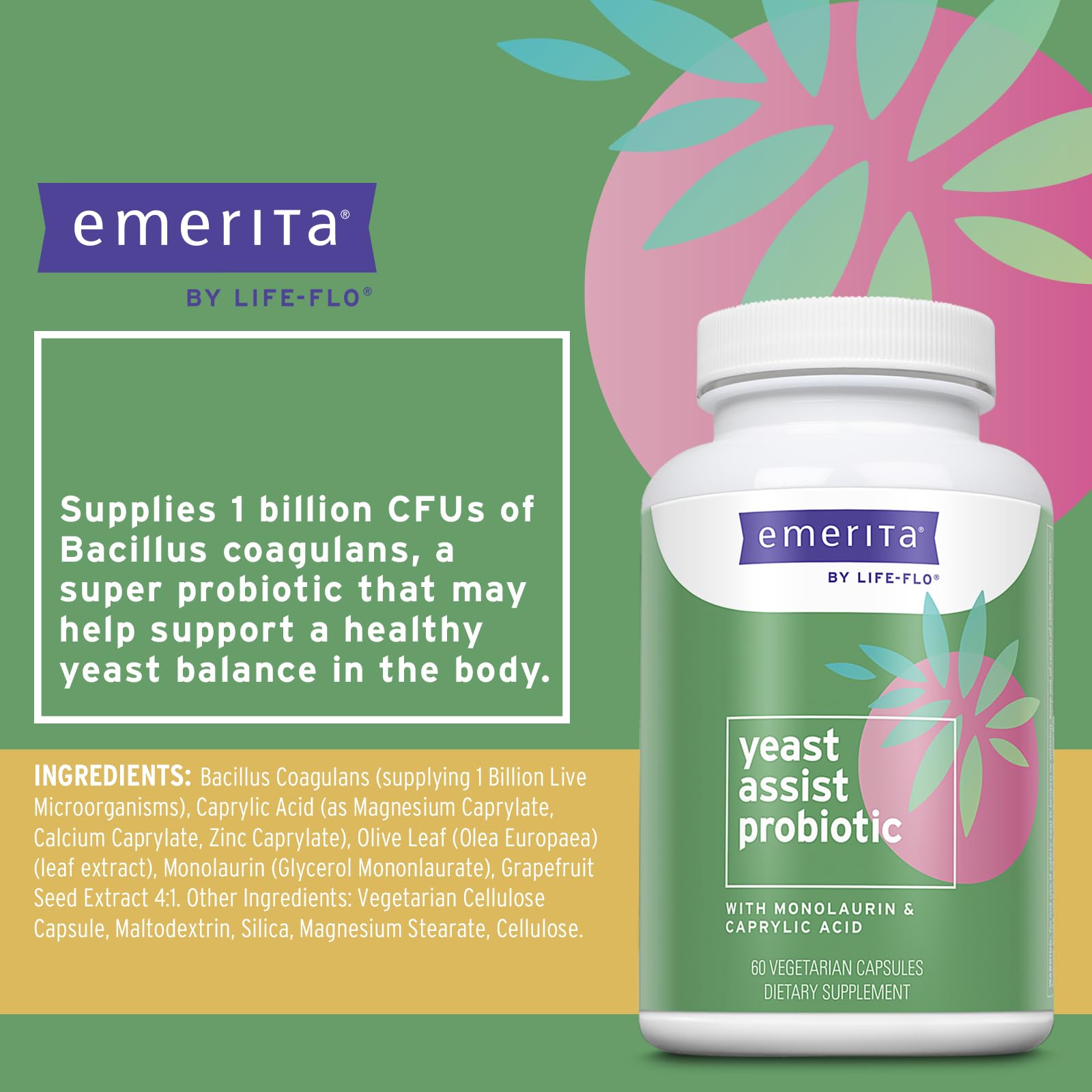 Capsules close-up showing vegetarian, shelf-stable formula for travel.