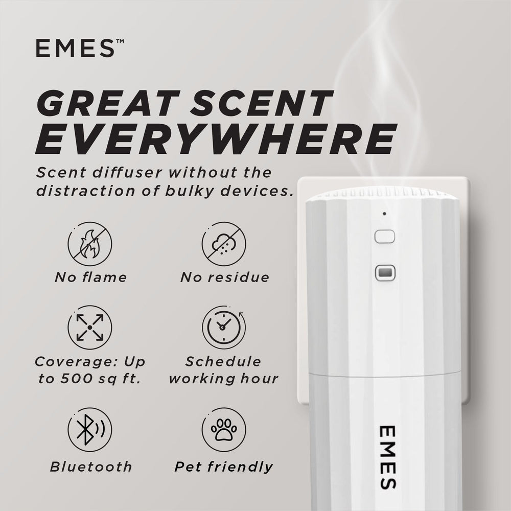 EMES Waterless Diffuser Bluetooth panel demonstrates quick aroma control