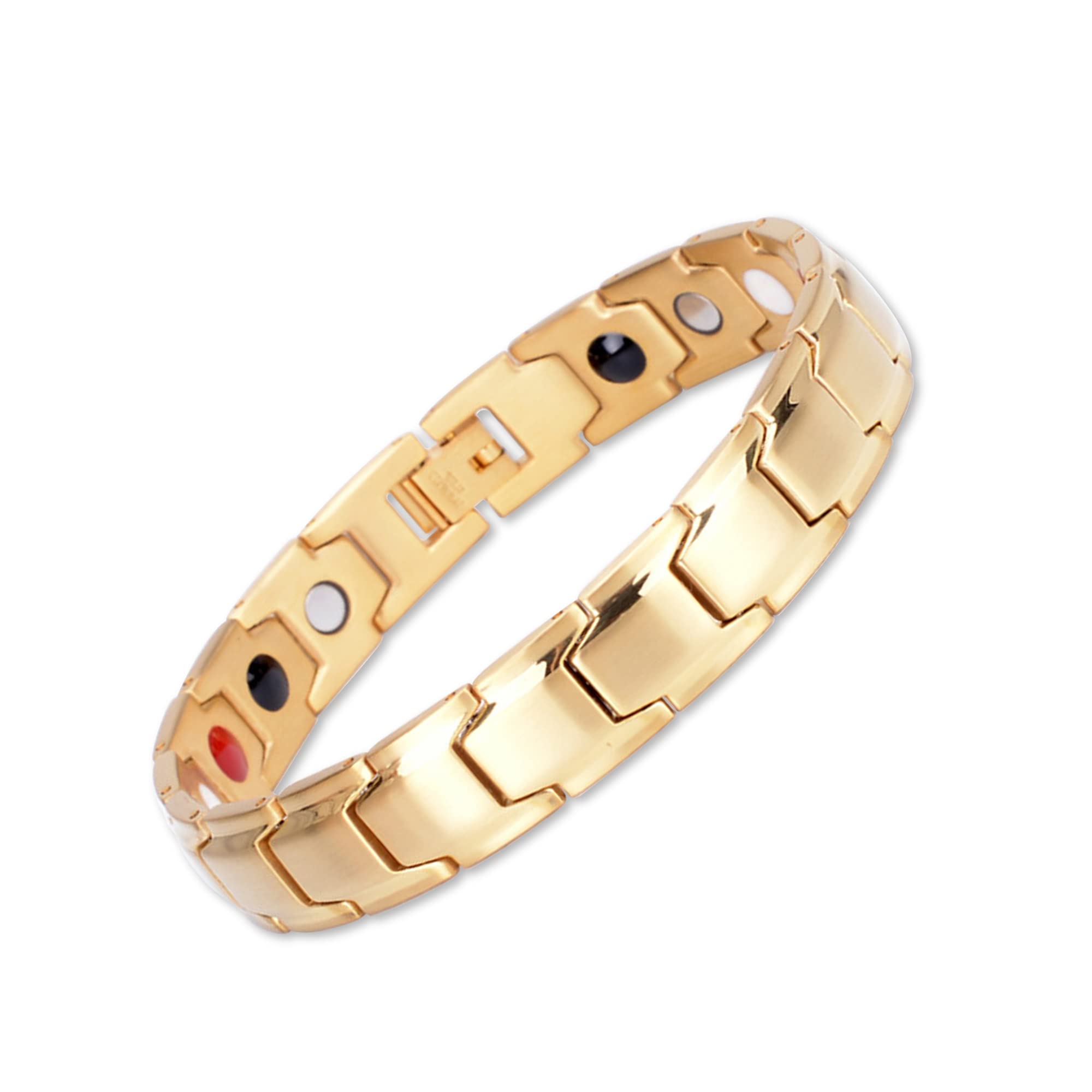 Emmori Ultra Strength Magnetic Bracelet gold front view, stylish daily wear.