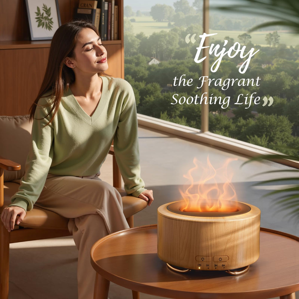 Emochies diffuser offers 9-color LED lights to set moods.