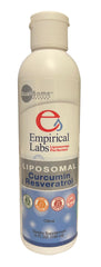Empirical Labs liposomal curcumin-resveratrol bottle highlighting advanced delivery for absorption.