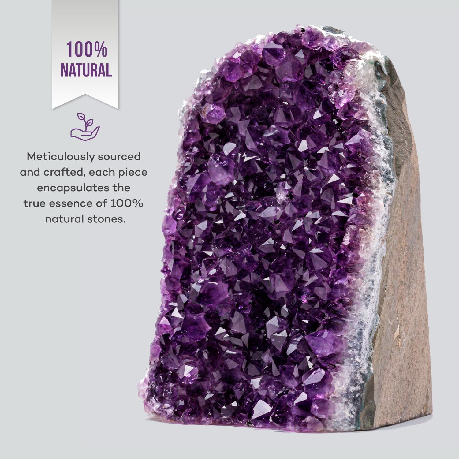EMPORION amethyst cluster accent for meditation or decor.