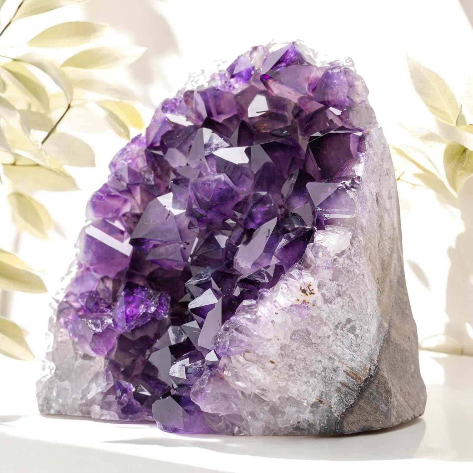 EMPORION amethyst geode from Uruguay, raw crystals.