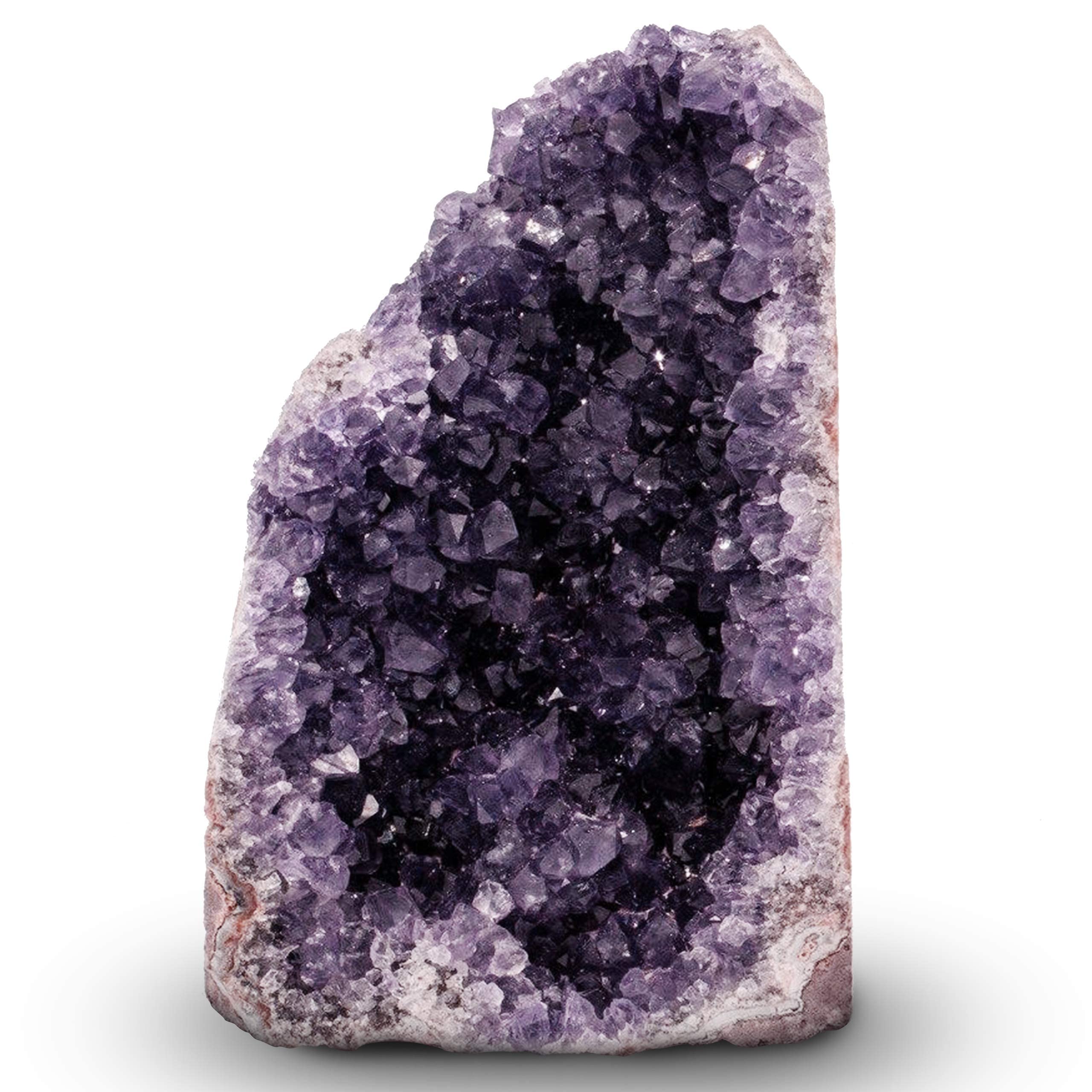 EMPORION display ideas for amethyst cluster on shelf.