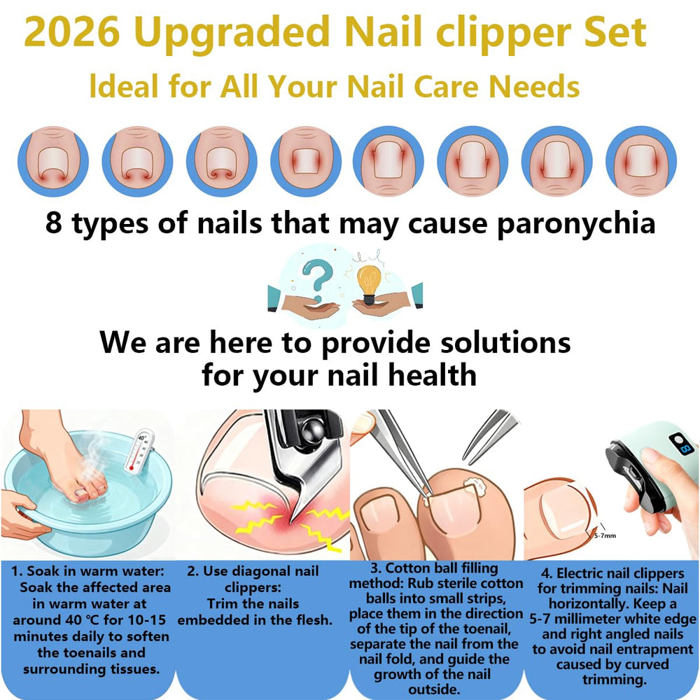 EMWEYKE 2-in-1 nail clipper with storage box keeps tools organized