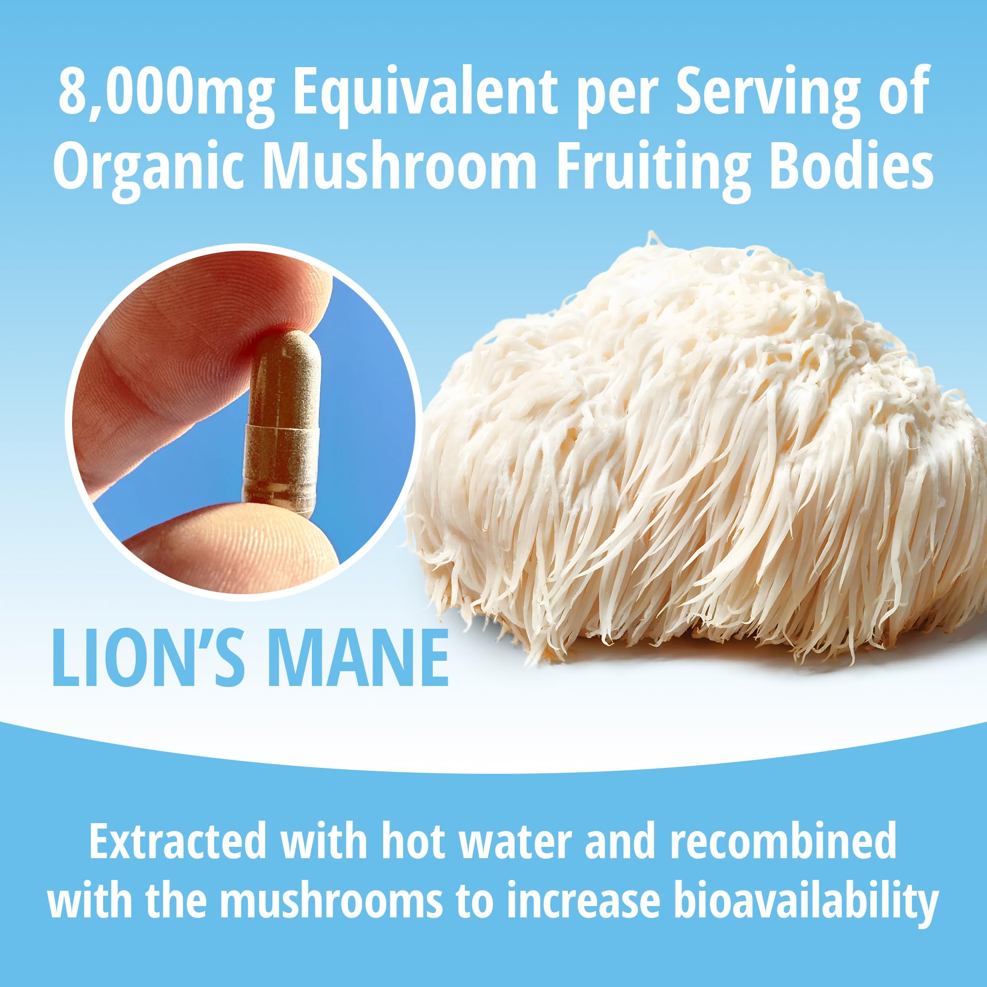 Encapsulate Lion’s Mane label showcases third-party testing and safety.