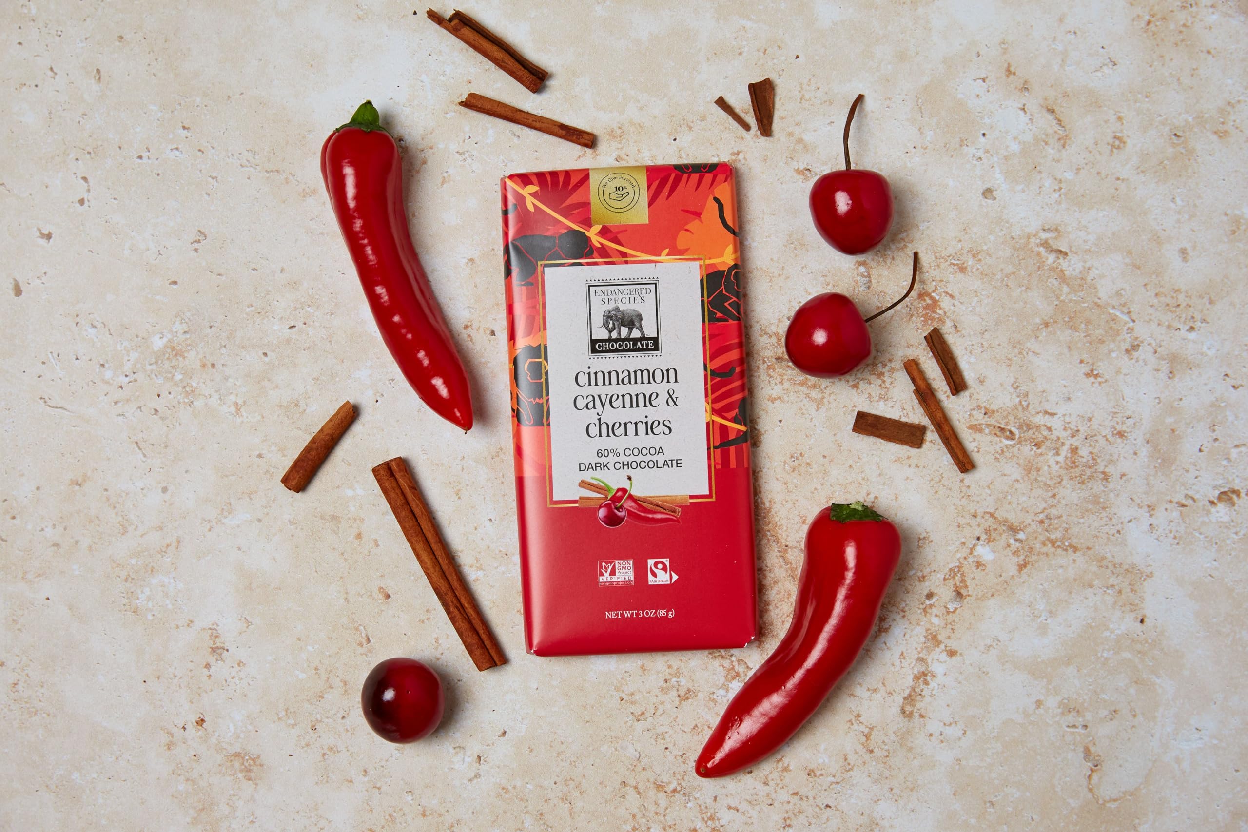 Product shot of 3-ounce bar with rustic packaging and wildlife imagery