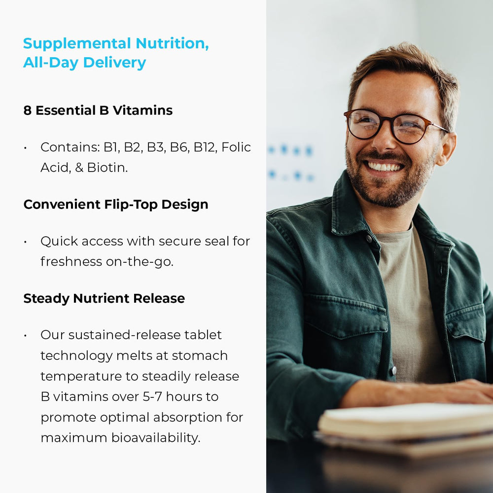 Endur-B Complex SR glass bottle hero shot conveys premium quality and transparency.