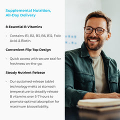 Endur-B Complex SR glass bottle hero shot conveys premium quality and transparency.