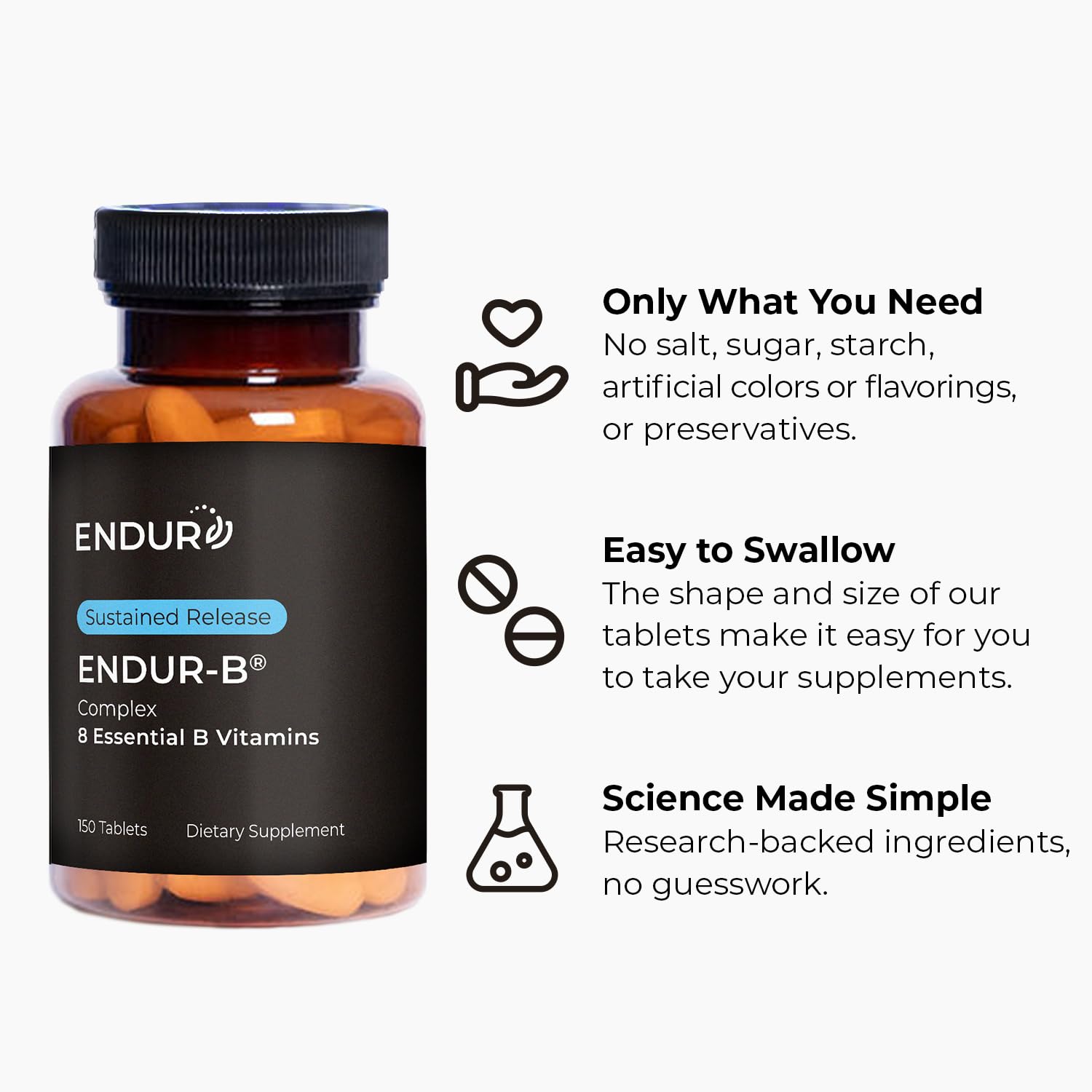 Endurance Products ENDUR-B Complex SR outer packaging shows vegan and gluten-free credentials.