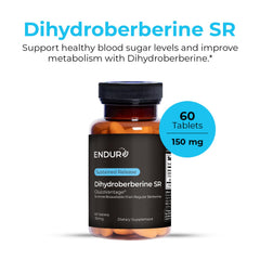 Endur Dihydroberberine SR tablets close-up highlighting easy-to-swallow form