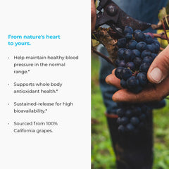 Label highlights California grape source and premium extract.