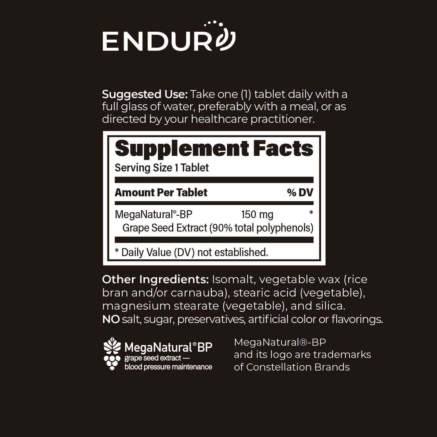 Back of packaging lists dosage for easy daily integration.