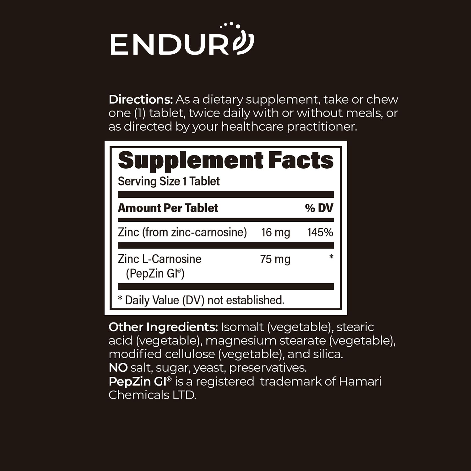 Endurance PepZinGI packaging-in-use demonstrates portable supplement for travel.