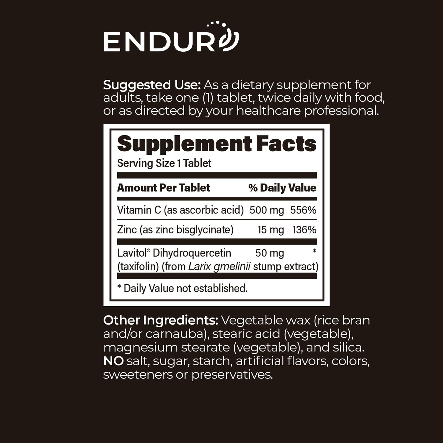 Endur Taxifolin Complex SR on a clean kitchen countertop, daily health routine.
