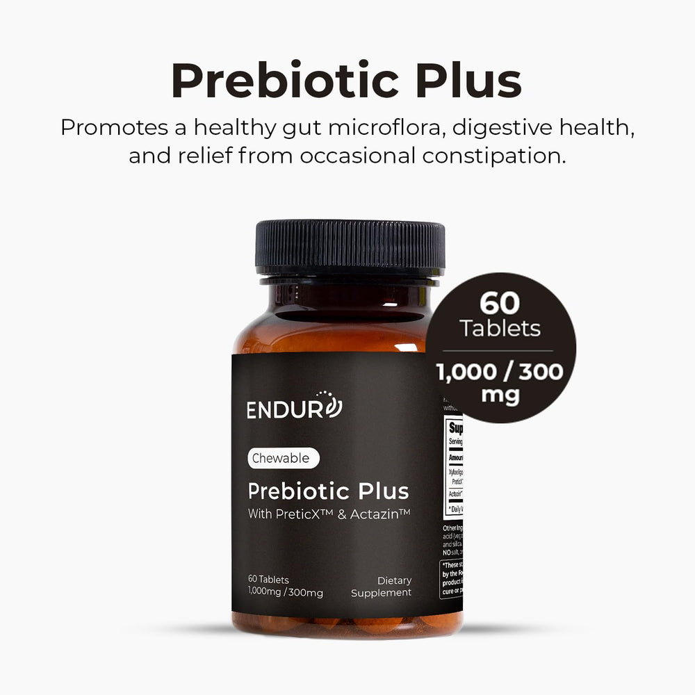 Endurance Prebiotic Plus chewable pack for convenient daily gut support