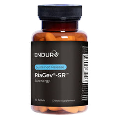 Endurance RIAGEV-SR bottle front promoting NAD+ support.