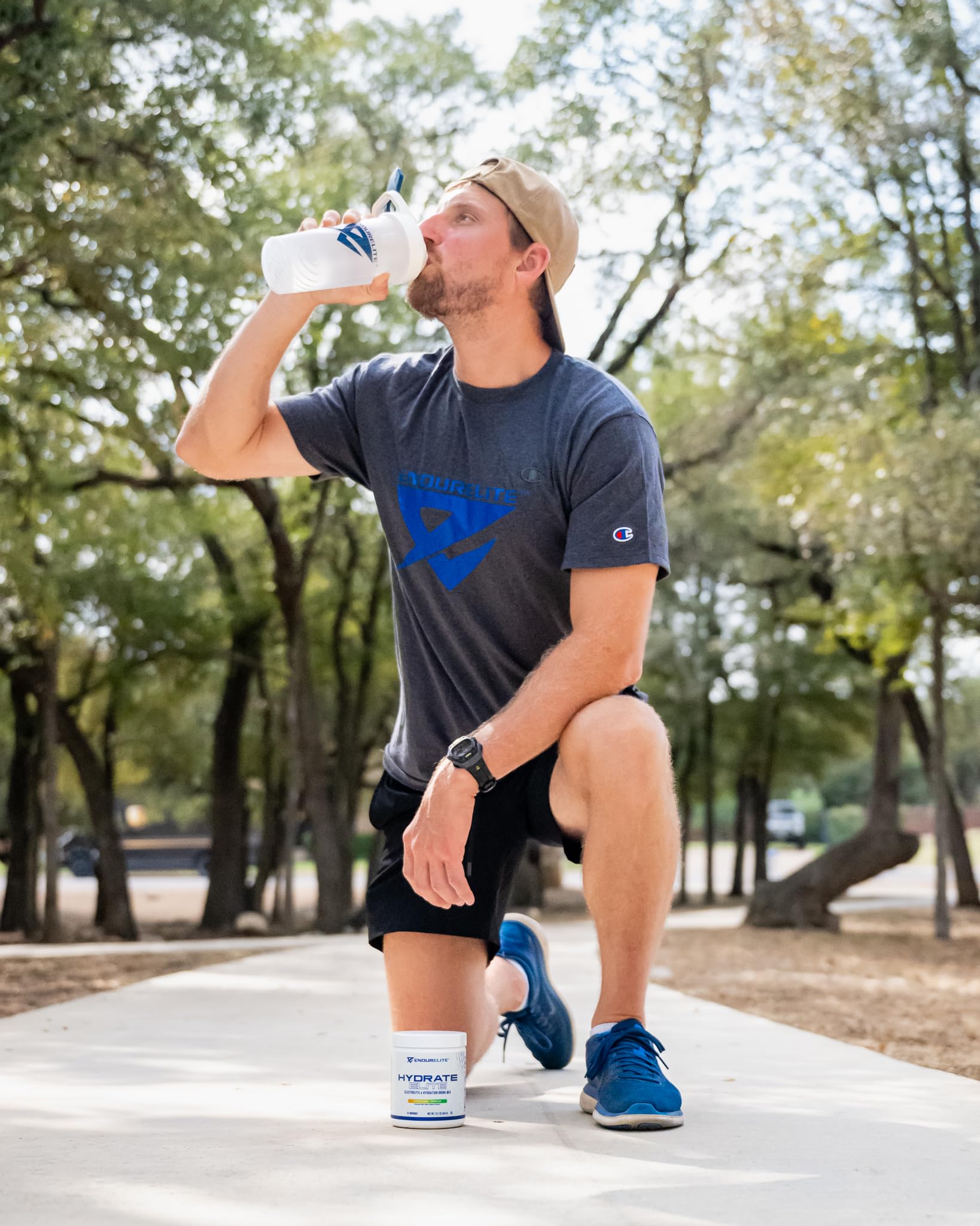 EndurElite Hydrate Elite caramel apple close-up, tasty hydration with no sugar.