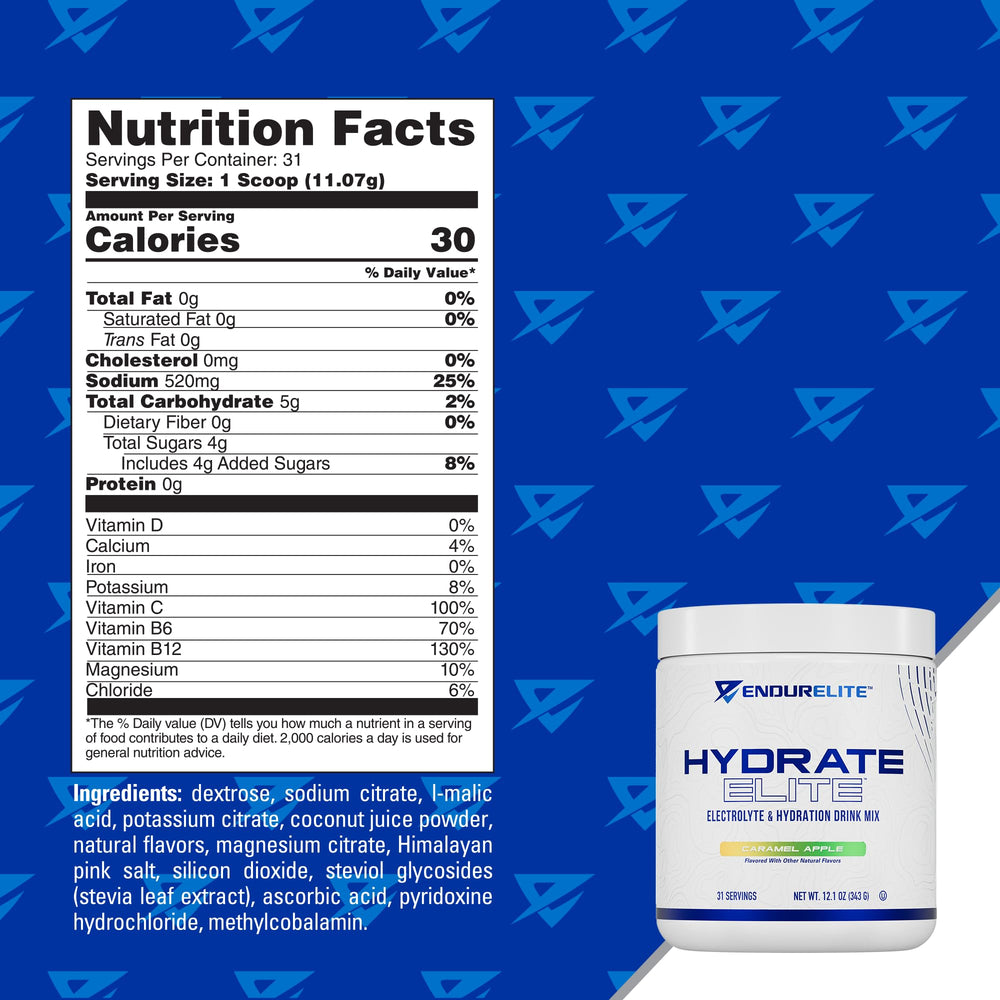 EndurElite Hydrate Elite mixed in a shaker for sustained electrolyte balance during workouts.