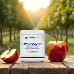 EndurElite Hydrate Elite powder in glass for quick, zero-sugar hydration.