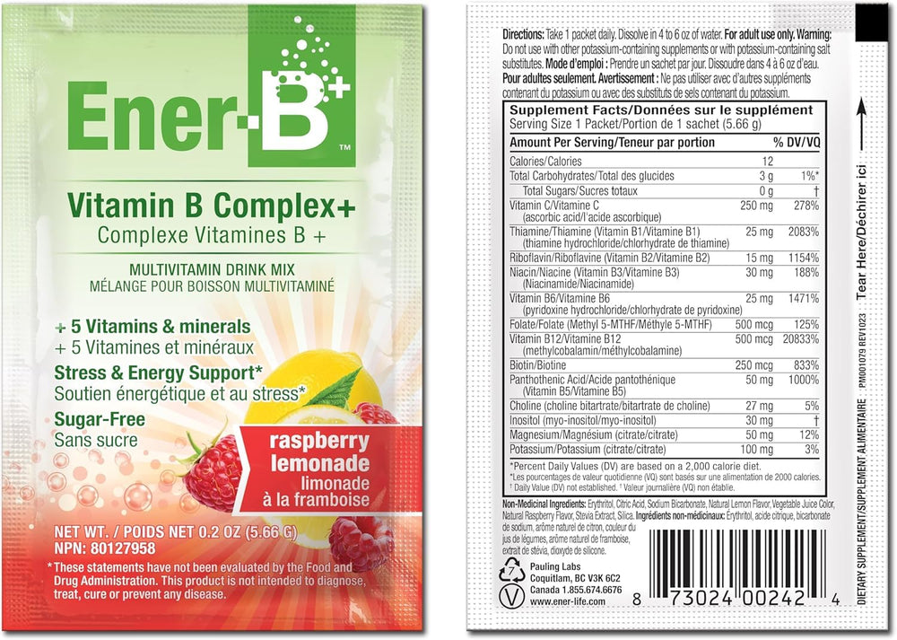 Ener-B+ Travel pack packet for busy days.