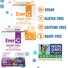 Ener-C berry pack poured into water for a tasty hydration mix